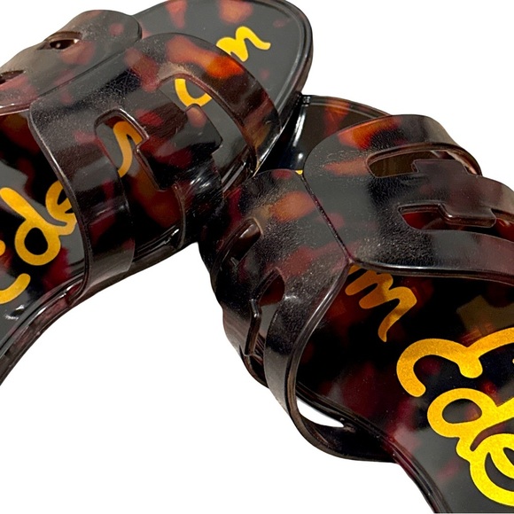 Sam Edelman Bay Jelly Slide Sandals Tortoise Black Brown Women’s Size 9 - Picture 7 of 13